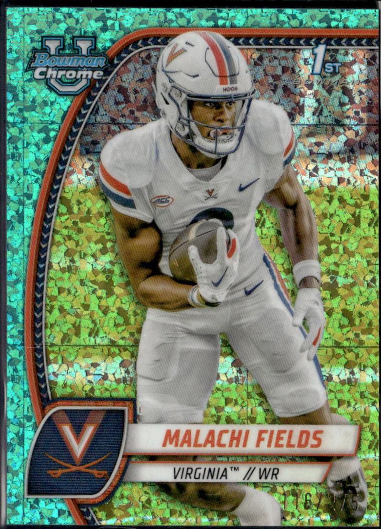 Malachi Fields [Aqua Mini Diamond Refractor] #124
