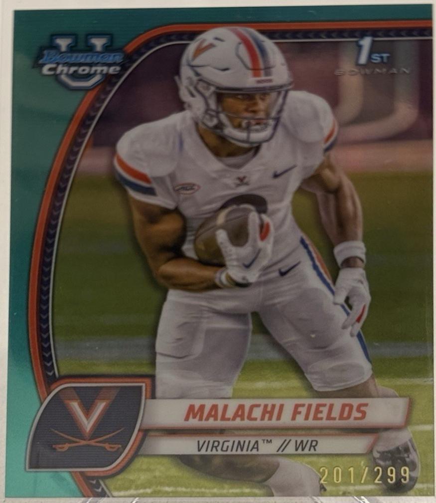 Malachi Fields [Aqua Refractor] #124