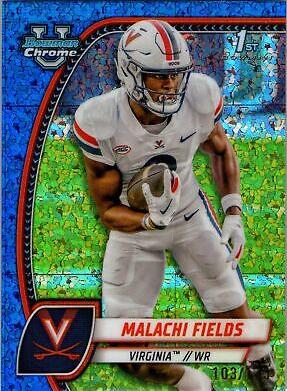 Malachi Fields [Blue Mini Diamond Refractor] #124