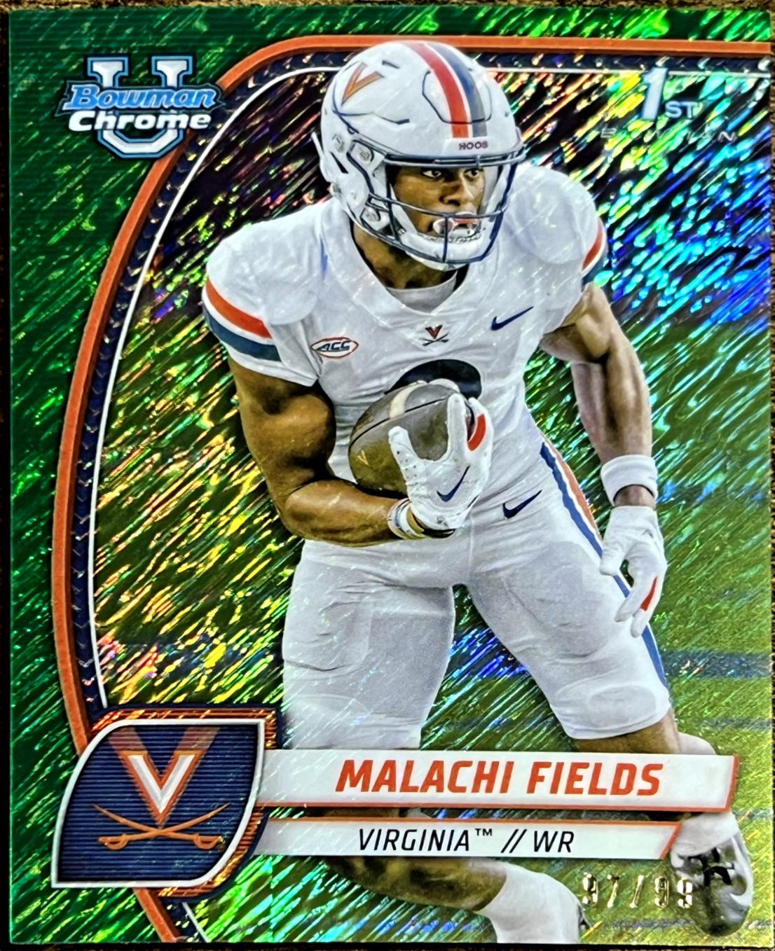 Malachi Fields [Shimmer Green Refractor] #124