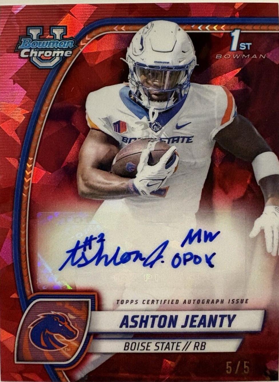 Ashton Jeanty [Red Refractor] #PA-AJE