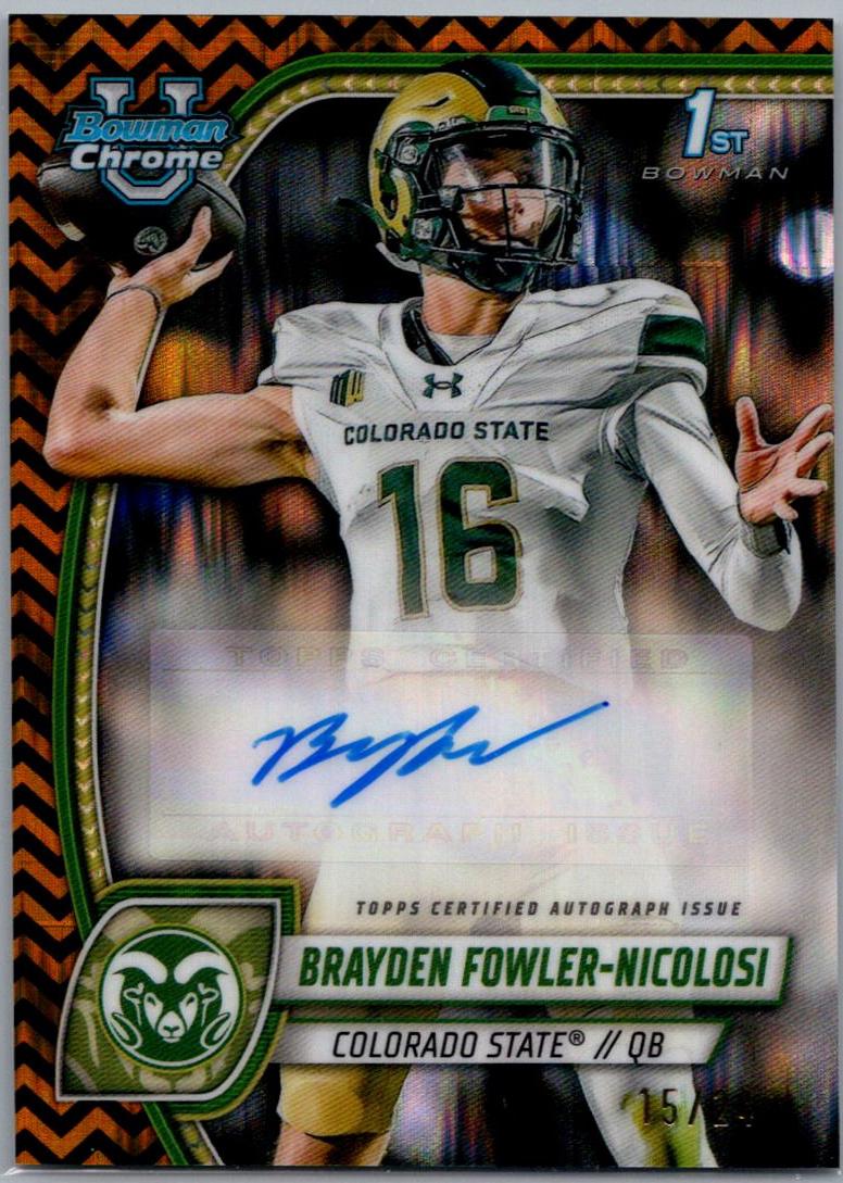 Brayden Fowler-Nicolosi [Black Gold Stealth Refractor] #PA-BFO