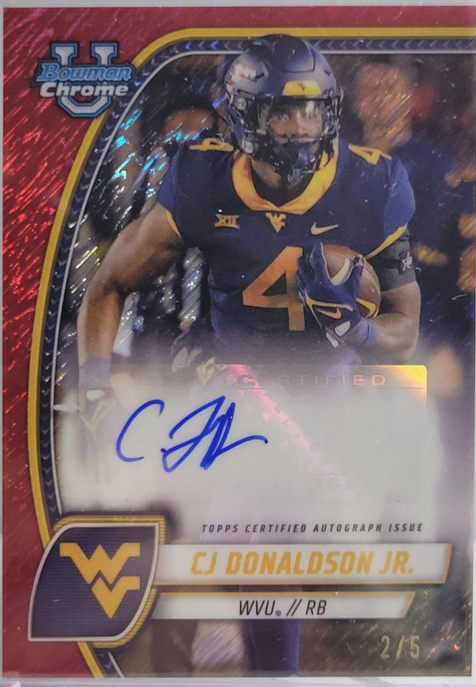 CJ Donaldson Jr. [Red Shimmer Refractor] #PA-CDO