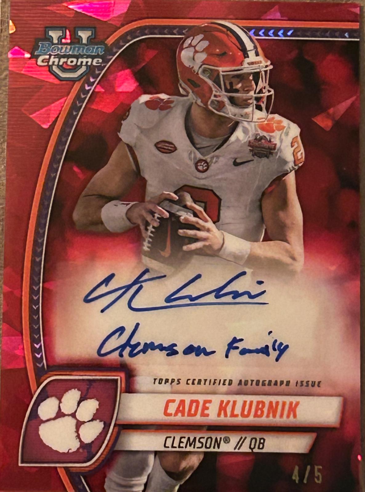 Cade Klubnik [Red Refractor] #PA-CKL