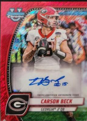 Carson Beck [Red Shimmer Refractor] #PA-CBE