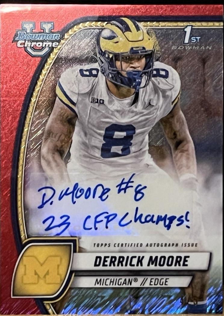 Derrick Moore [Red Shimmer Refractor] #PA-DMO