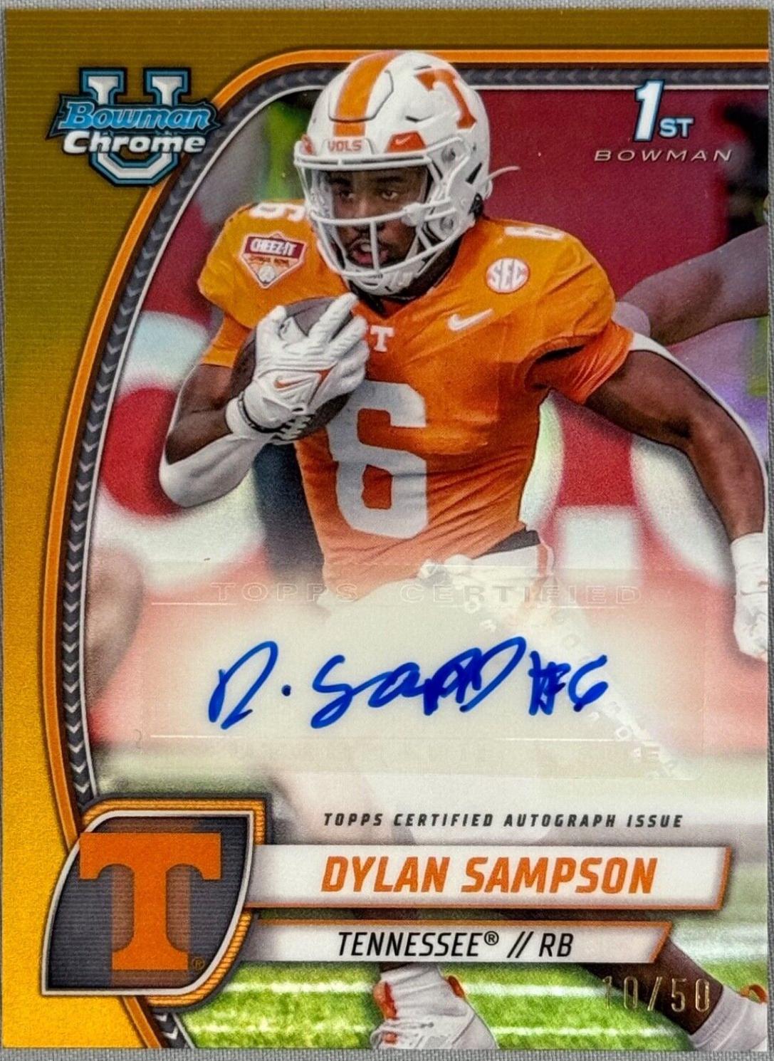 Dylan Sampson [Gold Refractor] #PA-DSA