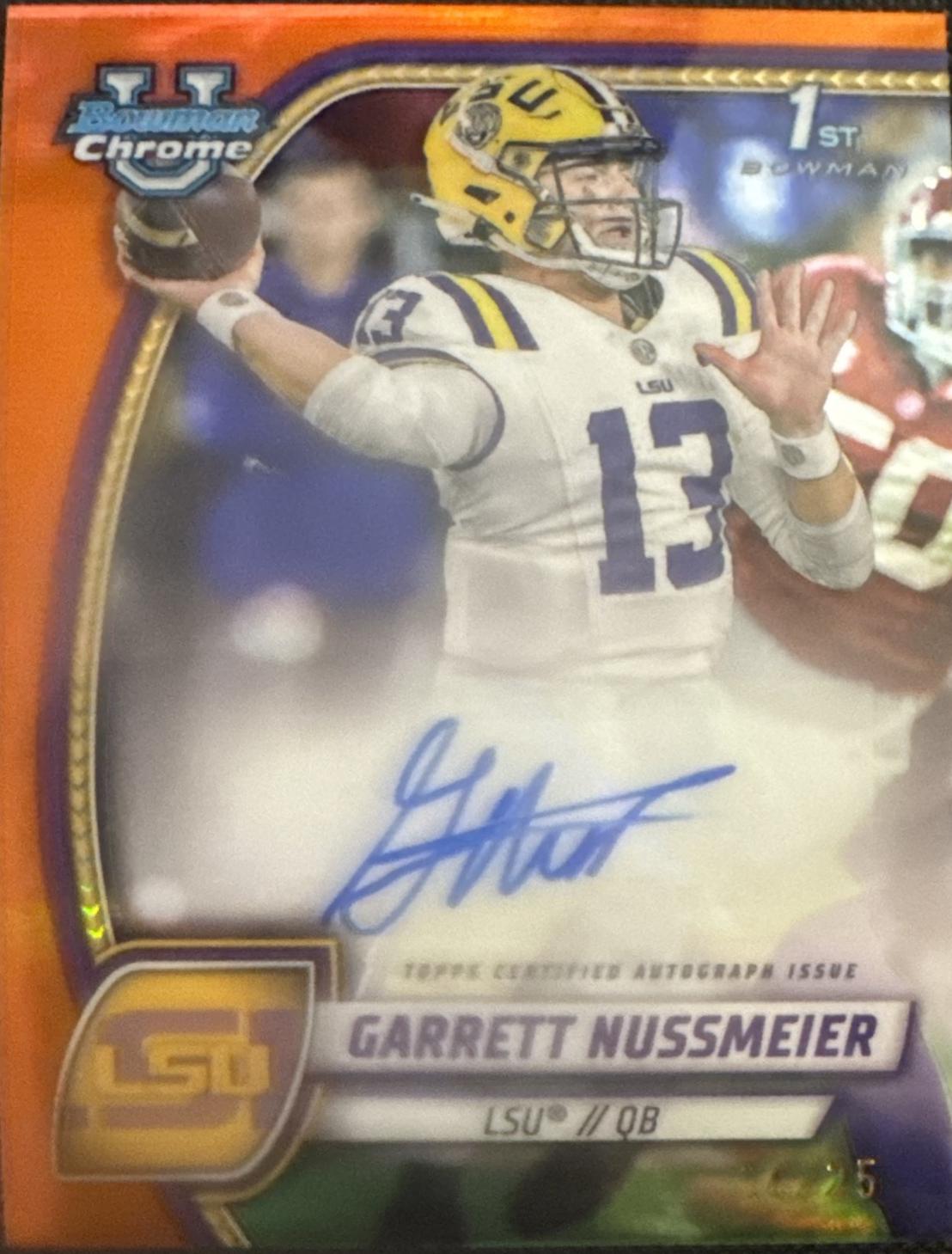 Garrett Nussmeier [Orange Refractor] #PA-GNU