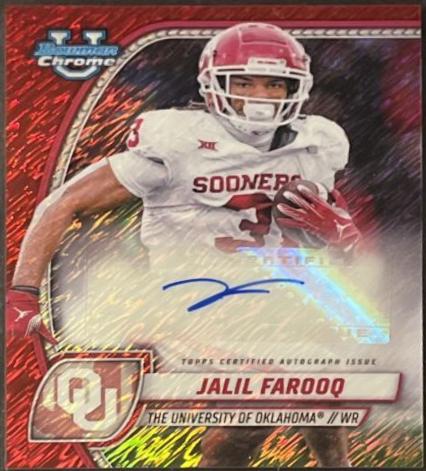 Jalil Farooq [Red Shimmer Refractor] #PA-JFA