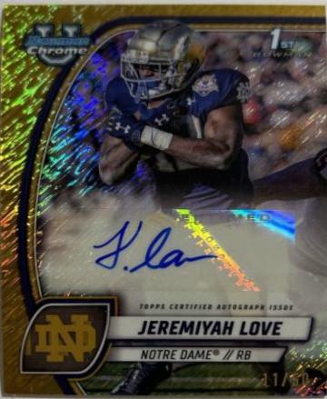 Jeremiyah Love [Gold Shimmer Refractor] #PA-JLO