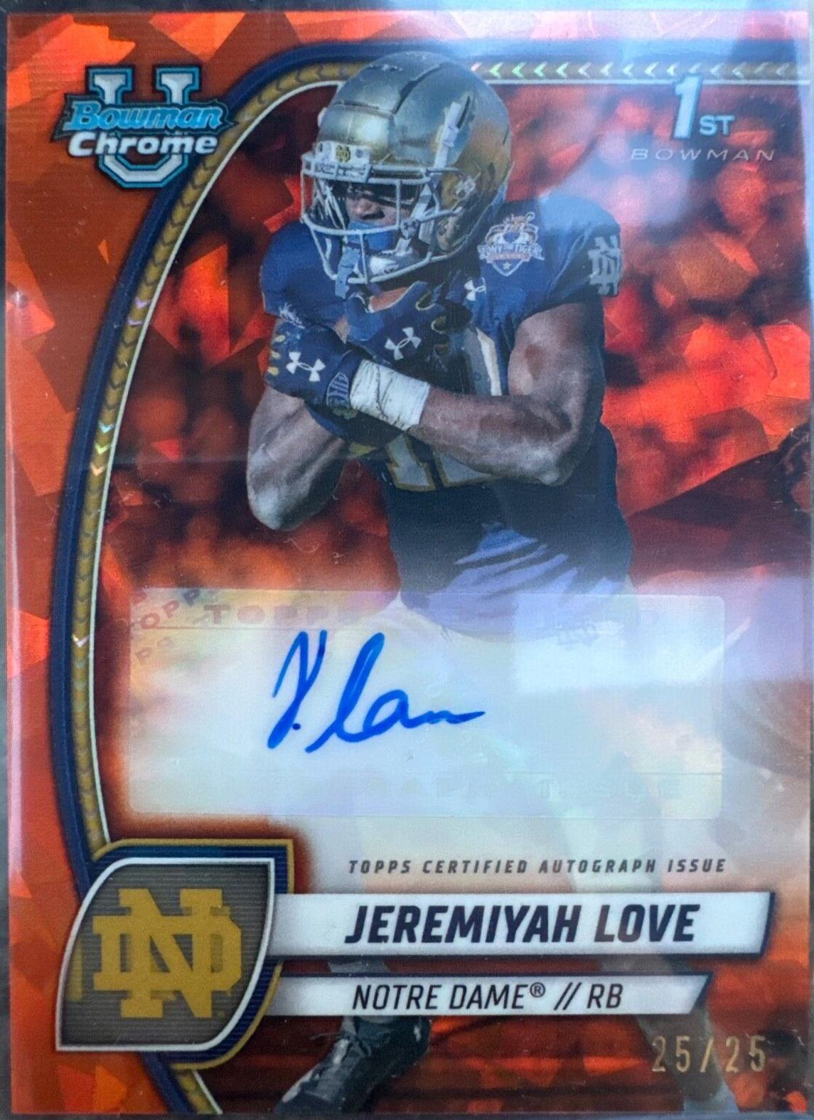 Jeremiyah Love [Orange Refractor] #PA-JLO