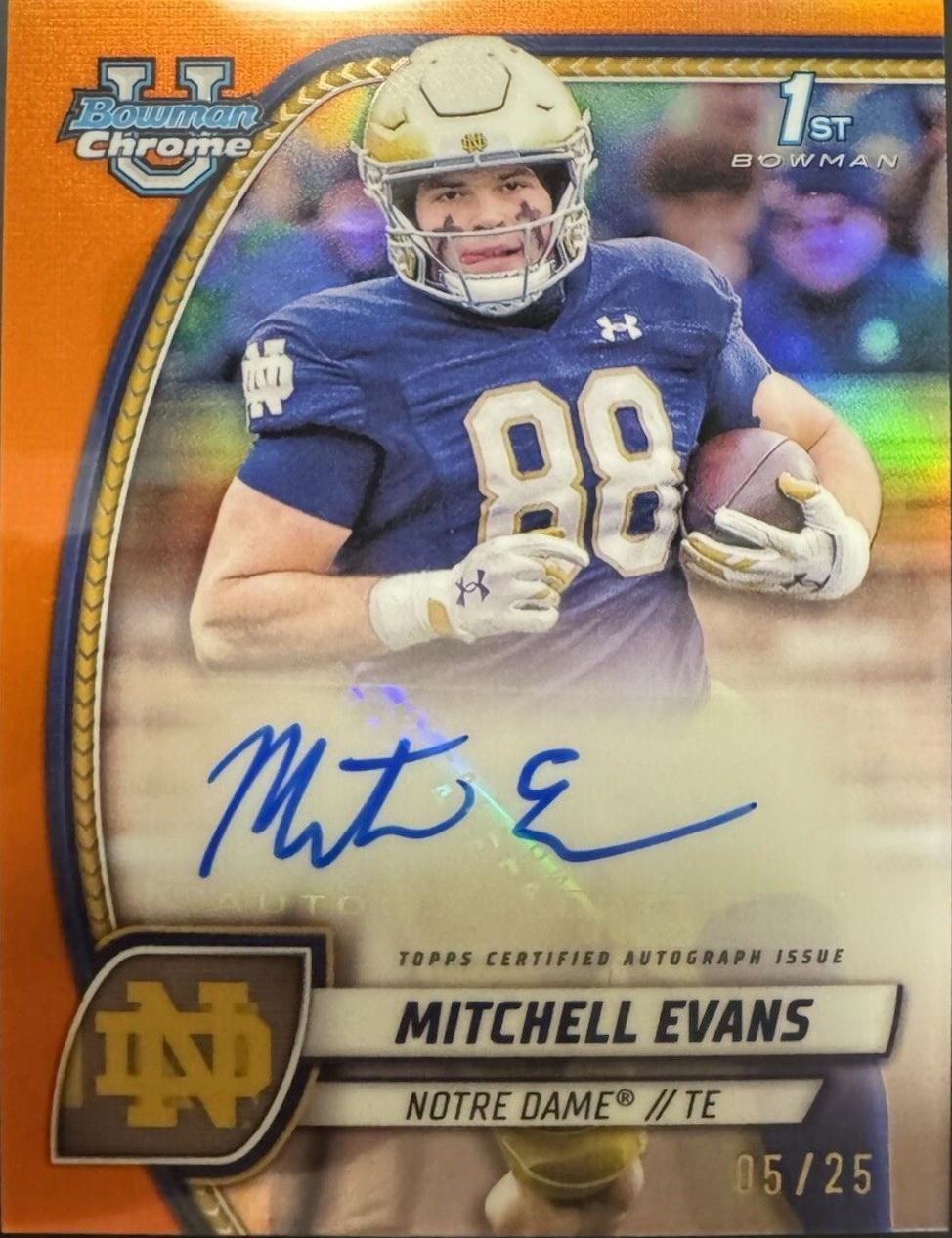 Mitchell Evans [Orange Refractor] #PA-MEV