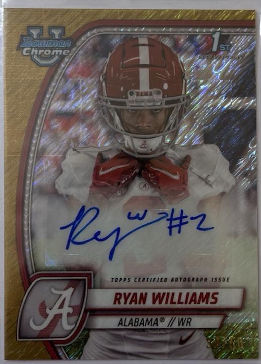 Ryan Williams [Gold Shimmer Refractor] #PA-RWI