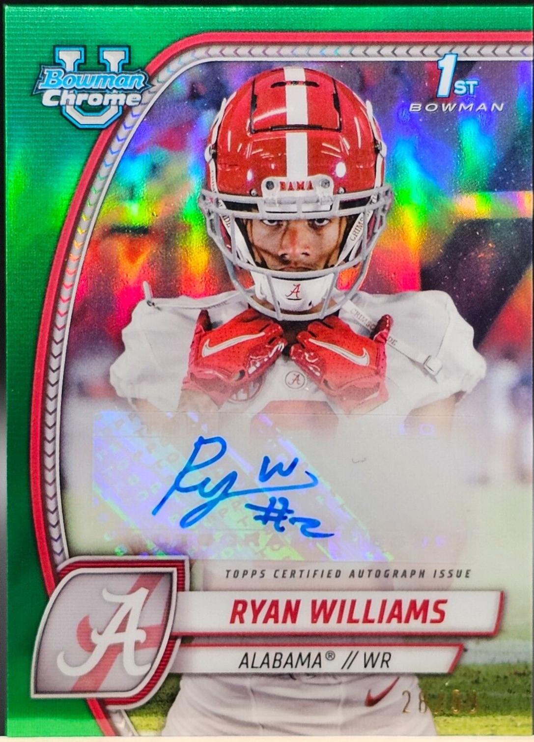 Ryan Williams [Green Refractor] #PA-RWI