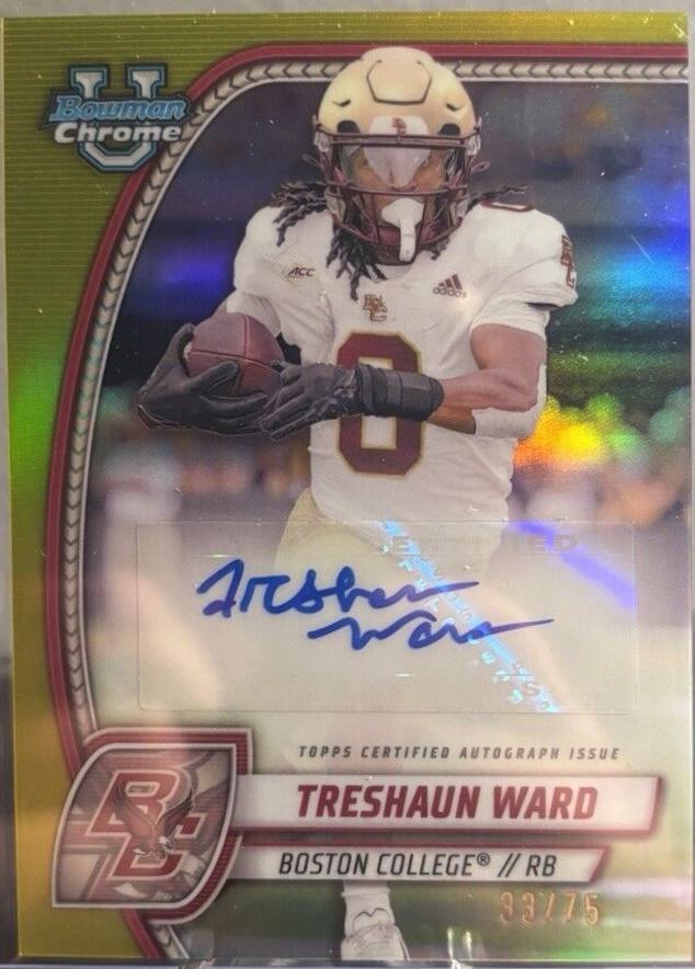 Treshaun Ward [Yellow Refractor] #PA-TWA