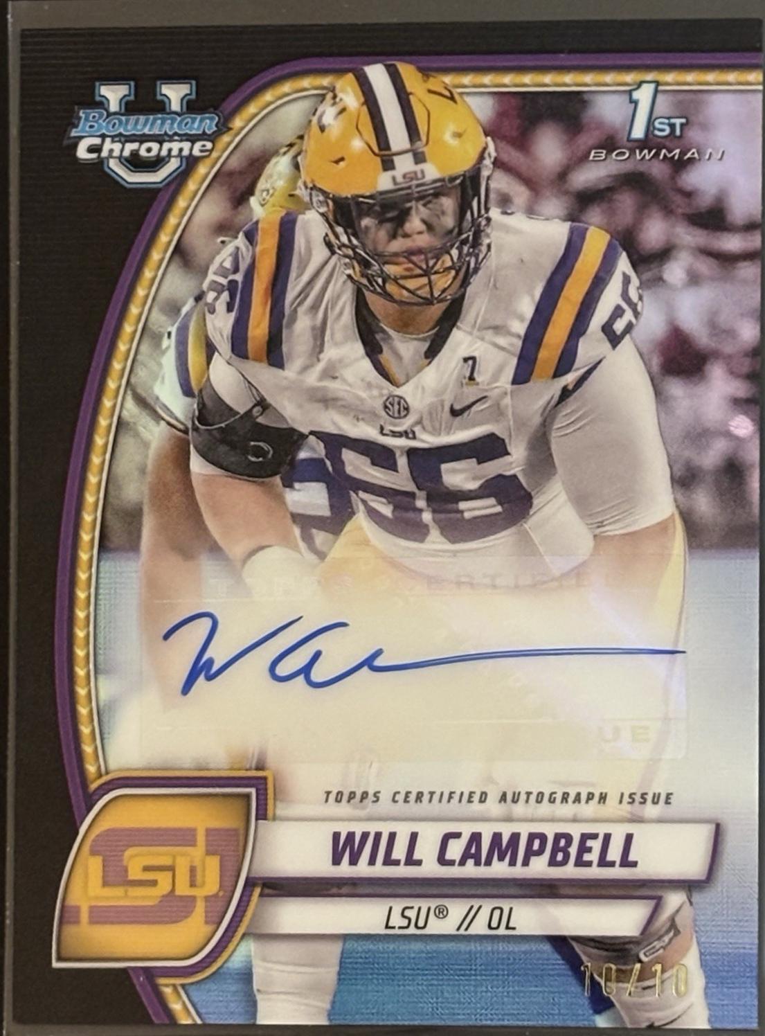 Will Campbell [Black Refractor] #PA-WCA