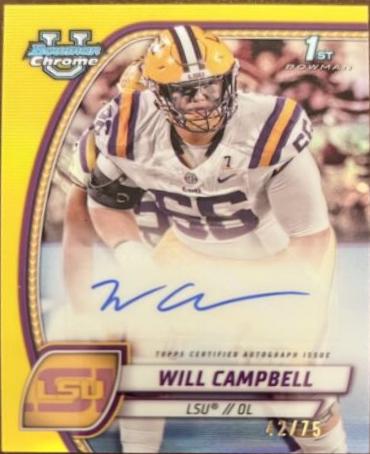 Will Campbell [Gold Refractor] #PA-WCA