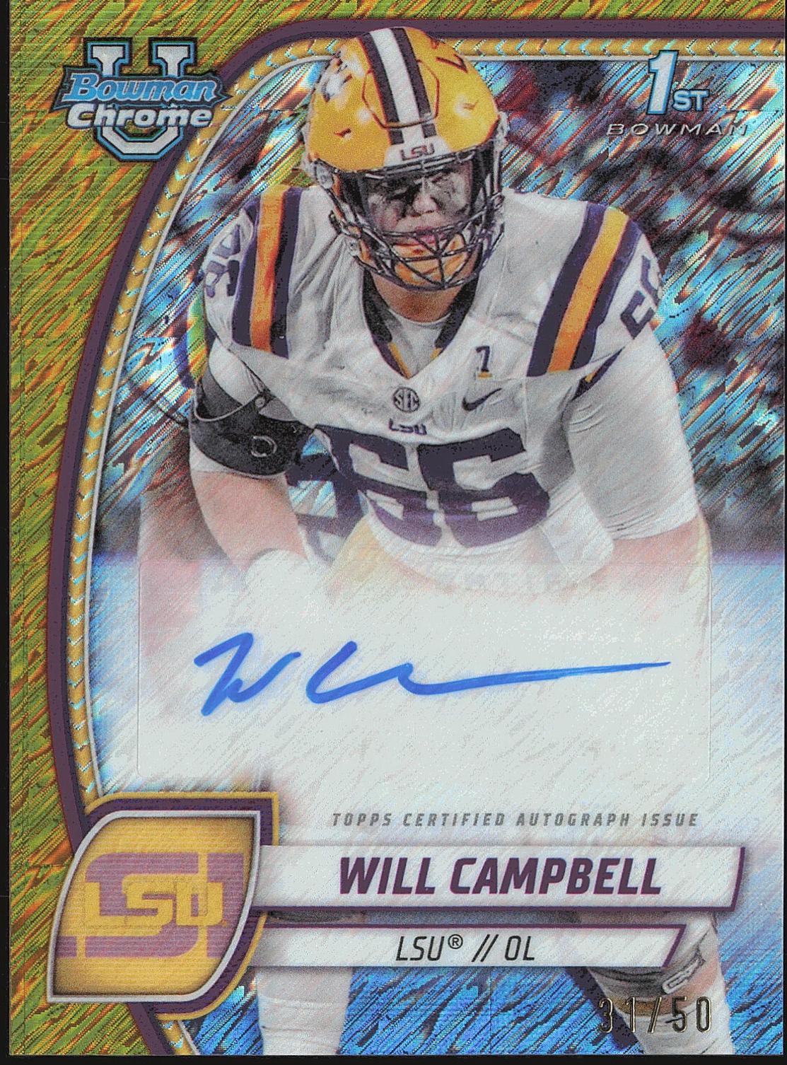 Will Campbell [Gold Shimmer Refractor] #PA-WCA