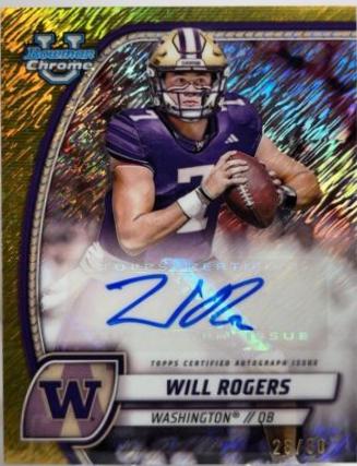Will Rogers [Gold Shimmer Refractor] #PA-WRO