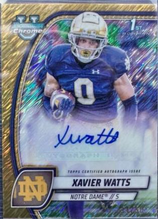 Xavier Watts [Gold Shimmer Refractor] #PA-XWA