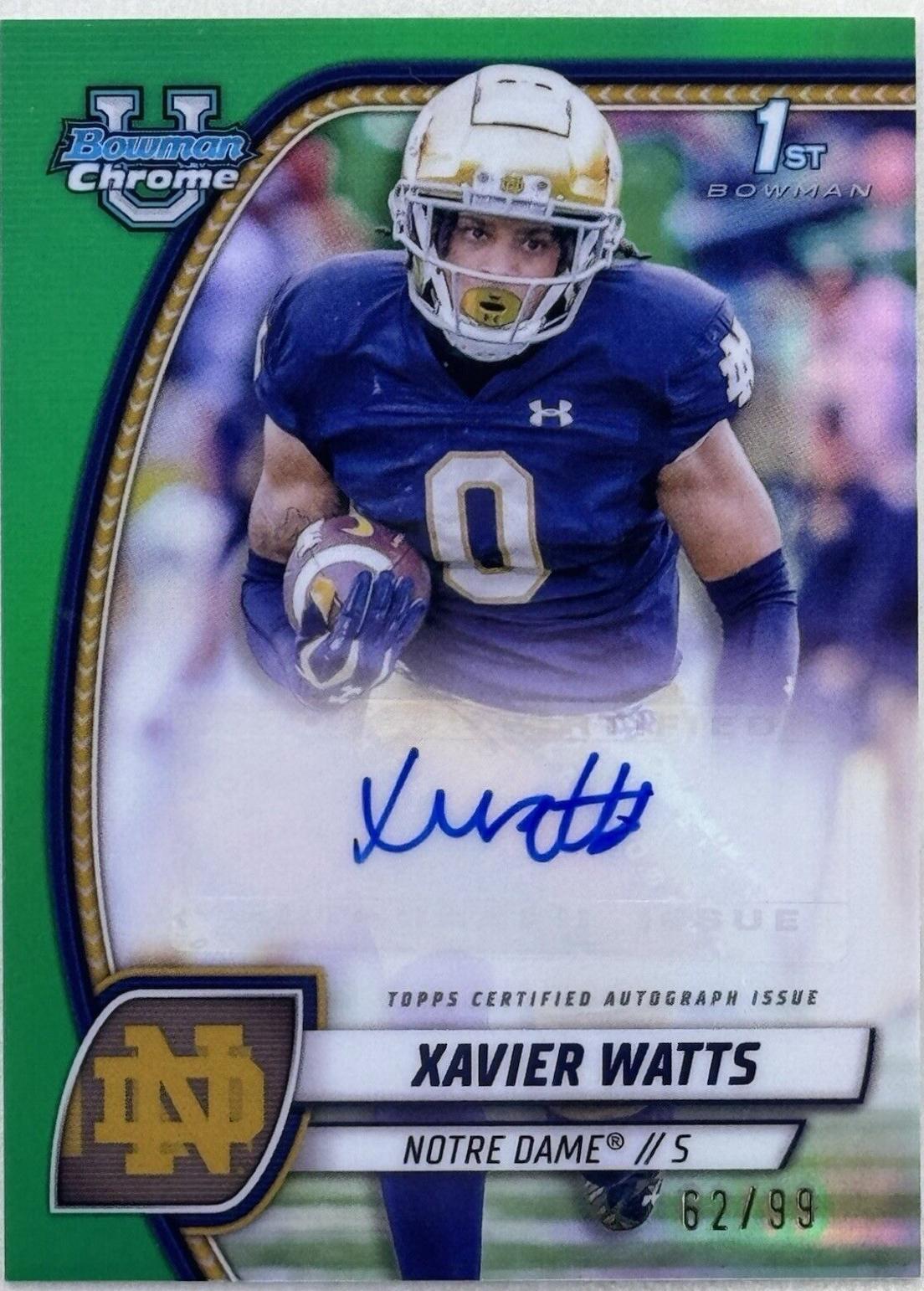 Xavier Watts [Green Refractor] #PA-XWA