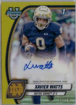 Xavier Watts [Yellow Refractor] #PA-XWA