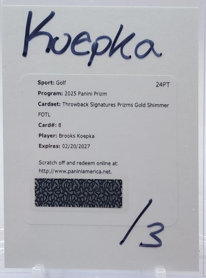 Brooks Koepka [Gold Shimmer] #8