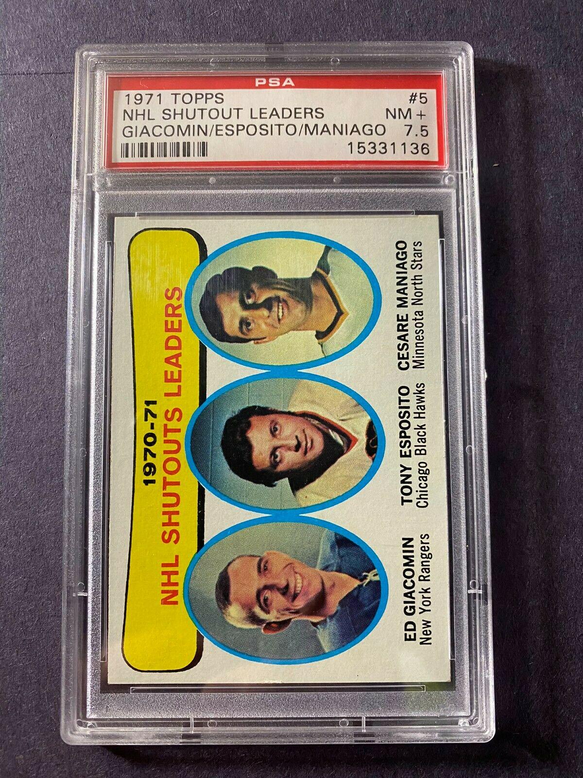 NHL Shutout Leaders [Giacomin, Esposito, Maniago] #5