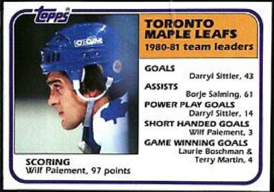 Wilf Paiement [Maple Leafs Leaders] #63