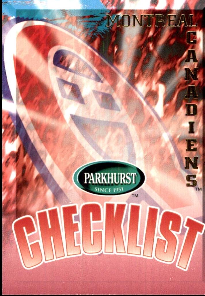 Canadiens Checklist #387