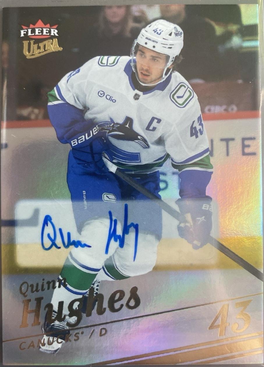 Quinn Hughes [Gold Rainbow Foil Auto] #114