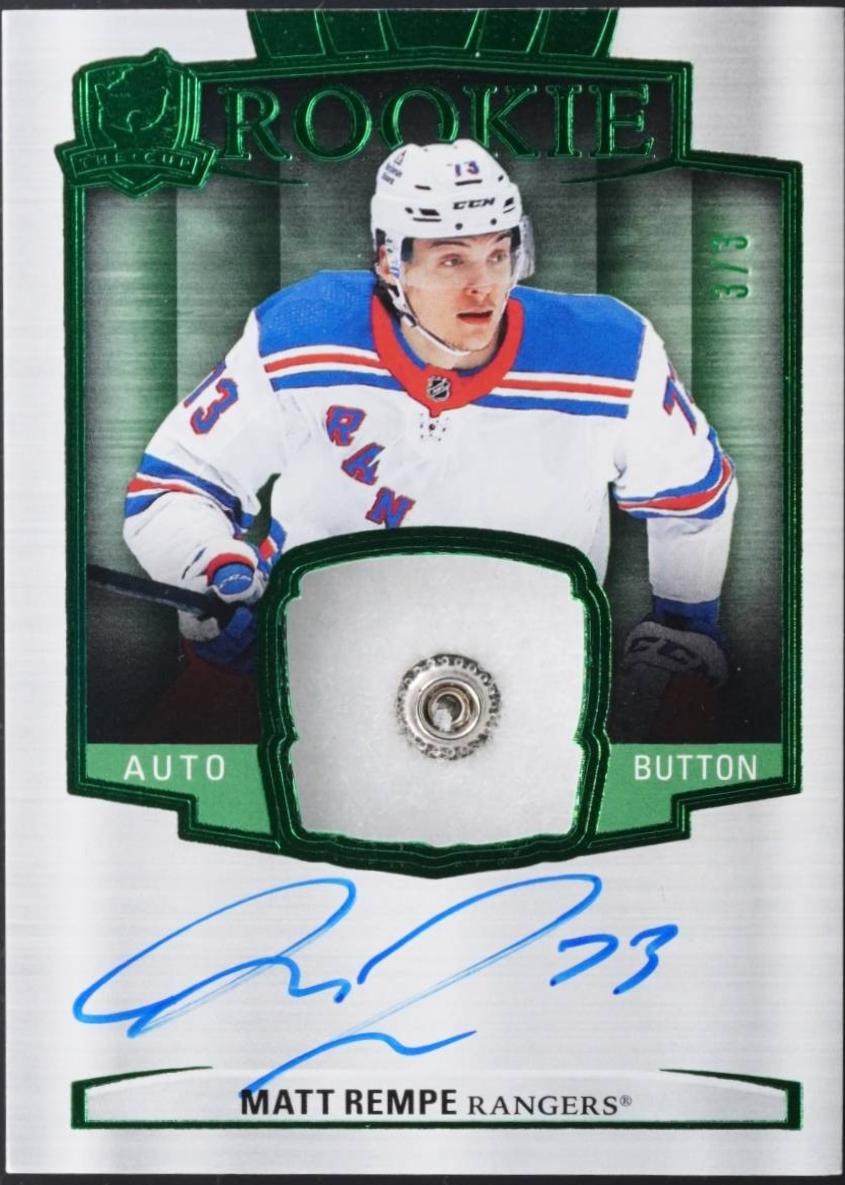 Matt Rempe [Green Foil Button Auto Red Tag] #113