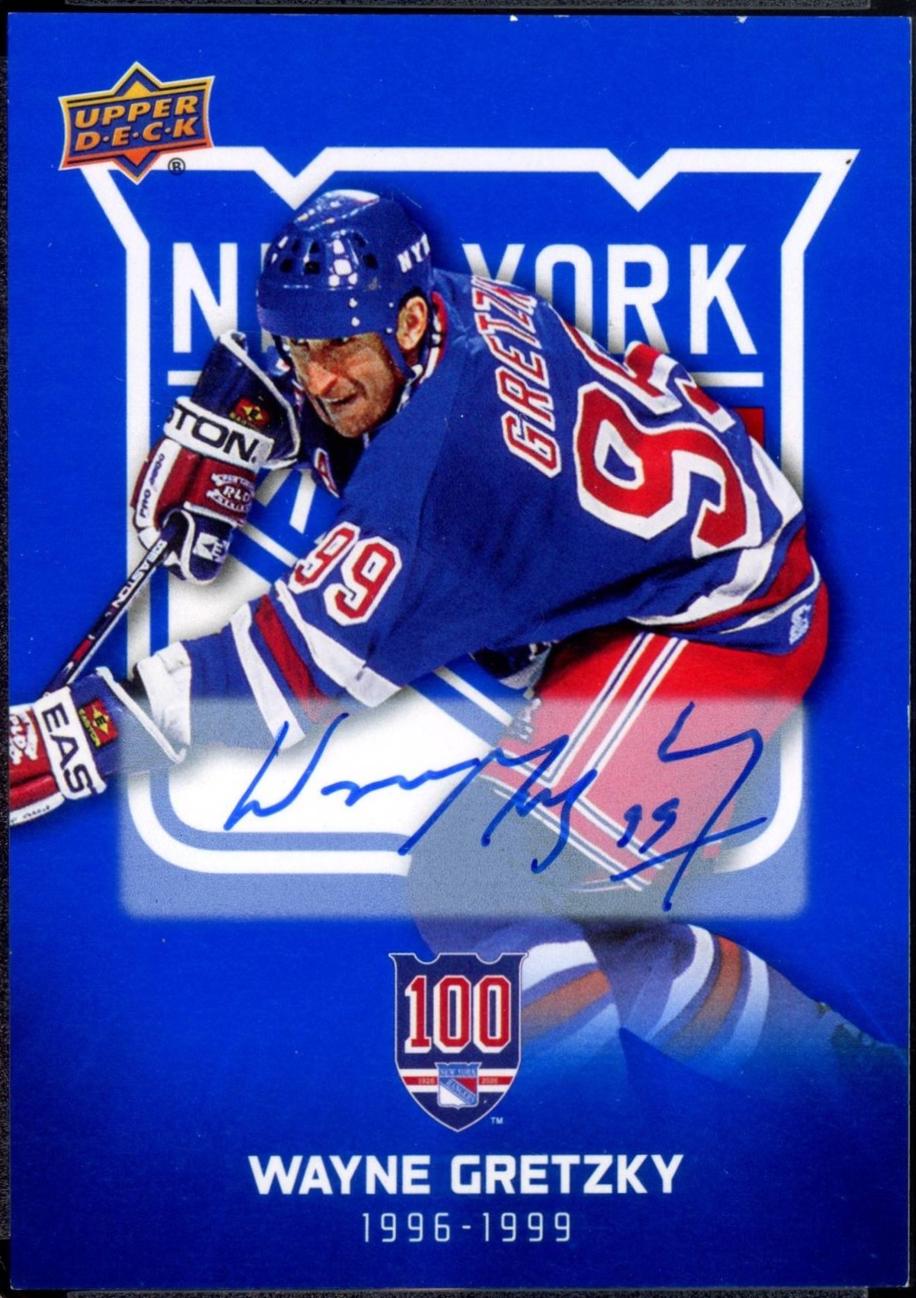 Wayne Gretzky [Blue Autograph] #55