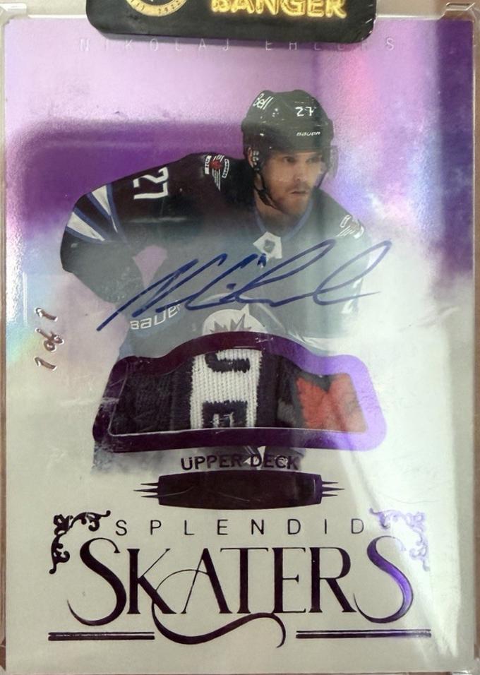 Nikolaj Ehlers [Autograph Patch Purple] #SS-14