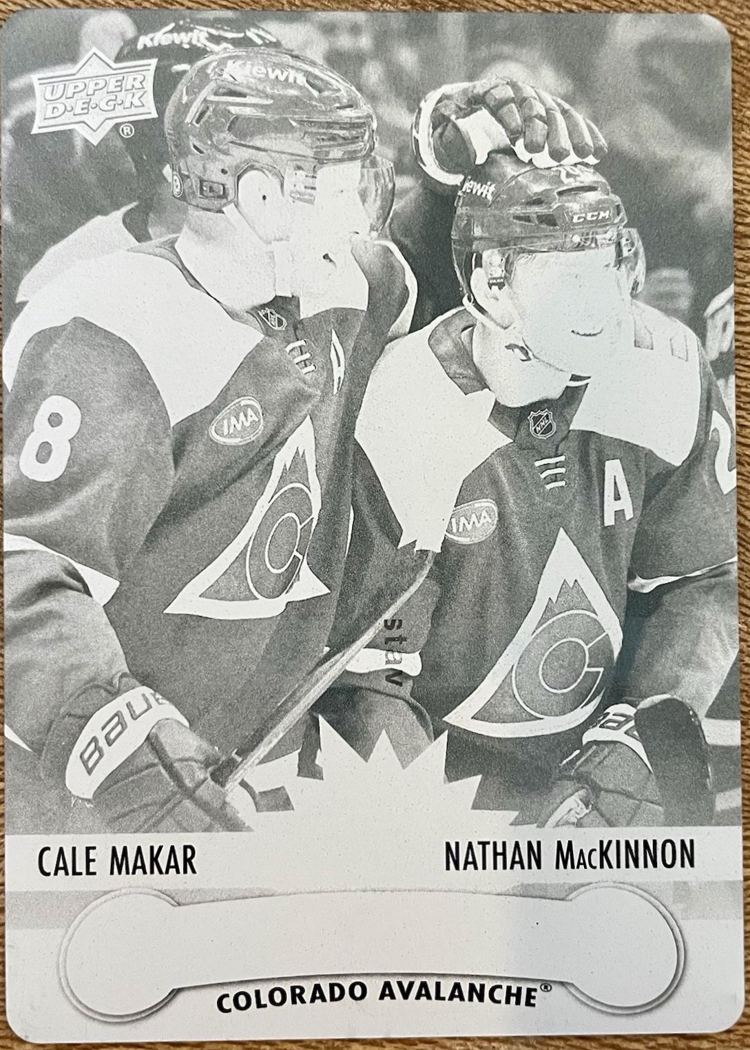 Nathan MacKinnon/Cale Makar [Printing Plate] #CM-10