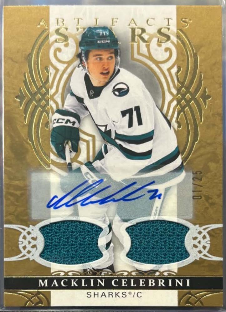 Macklin Celebrini [Material Autograph] #130