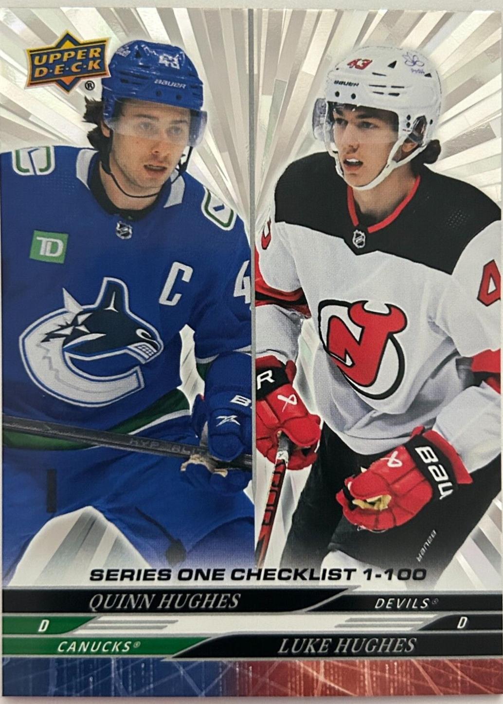 Quinn Hughes / Luke Hughes [Outburst Silver] #199