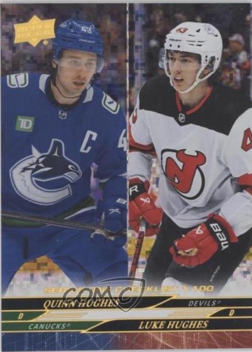 Quinn Hughes / Luke Hughes [Speckled Rainbow] #199