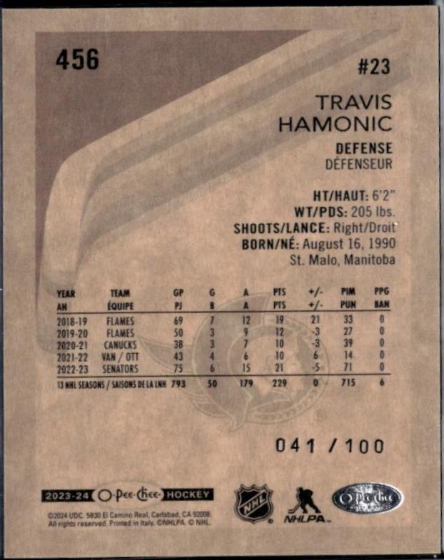 Travis Hamonic [Retro Black Border] #456