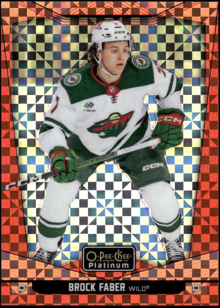 Brock Faber [Orange Checkers] #82