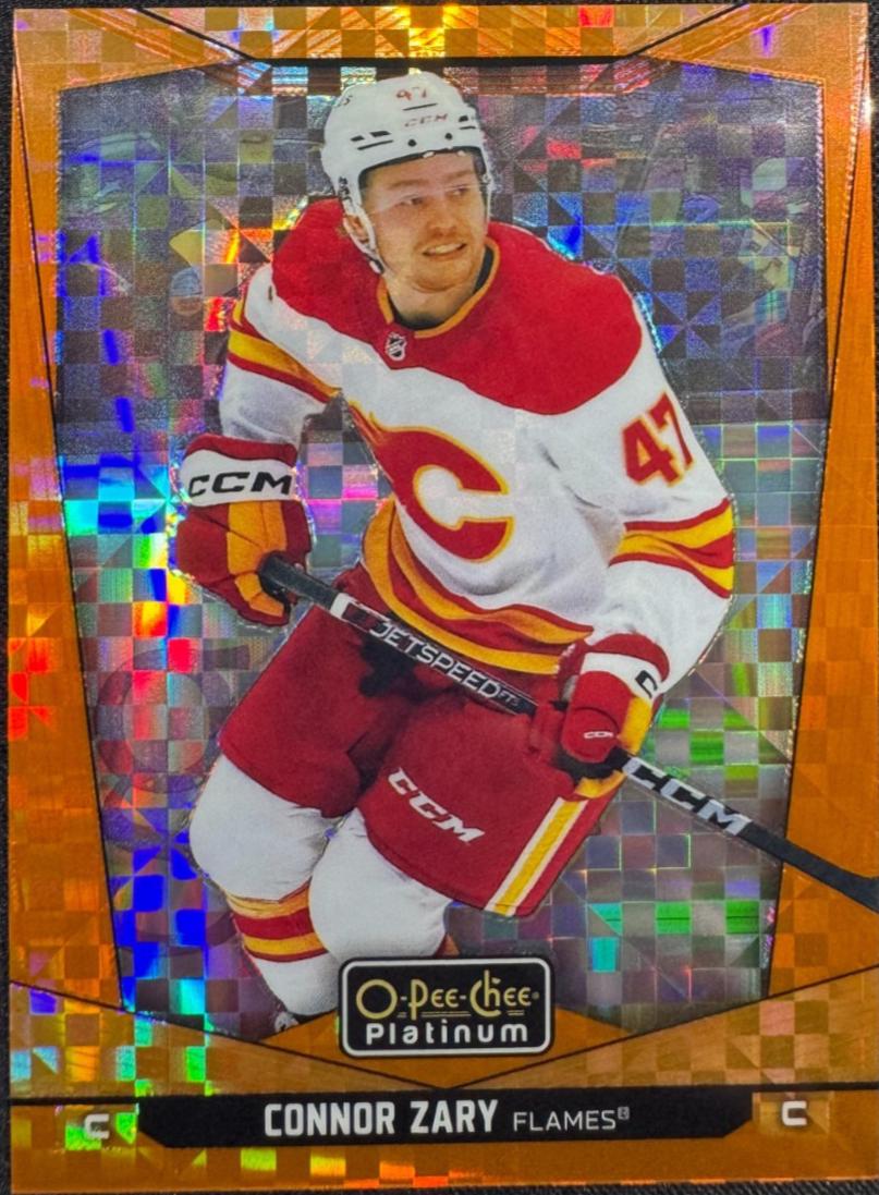 Connor Zary [Orange Checkers] #52