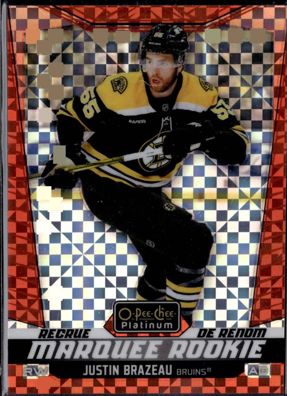 Justin Brazeau [Orange Checkers] #217