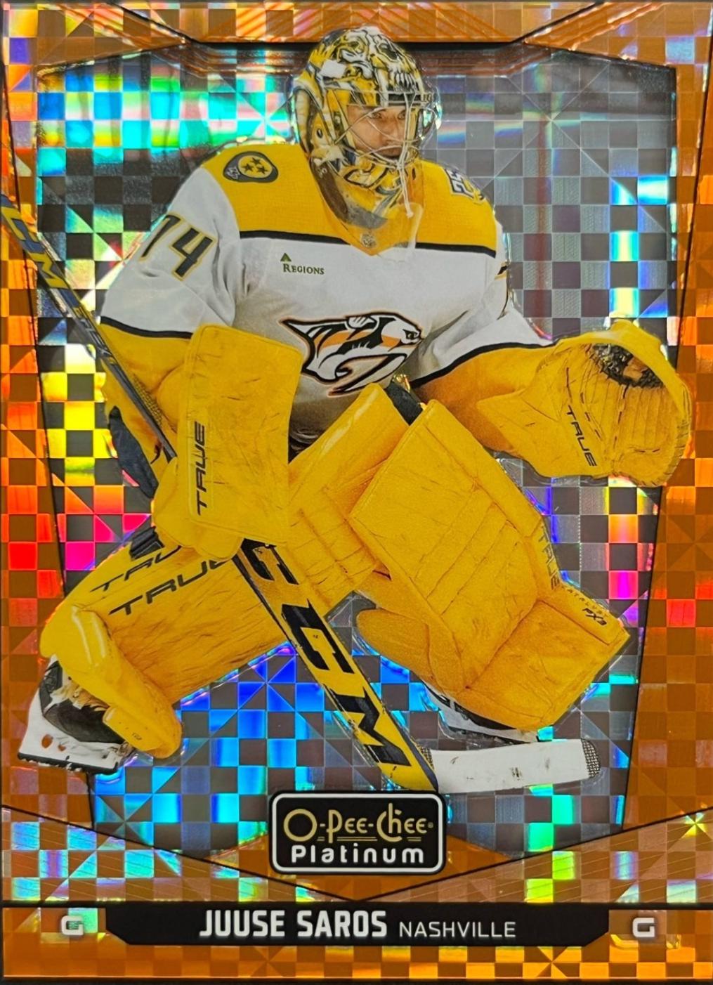Juuse Saros [Orange Checkers] #128