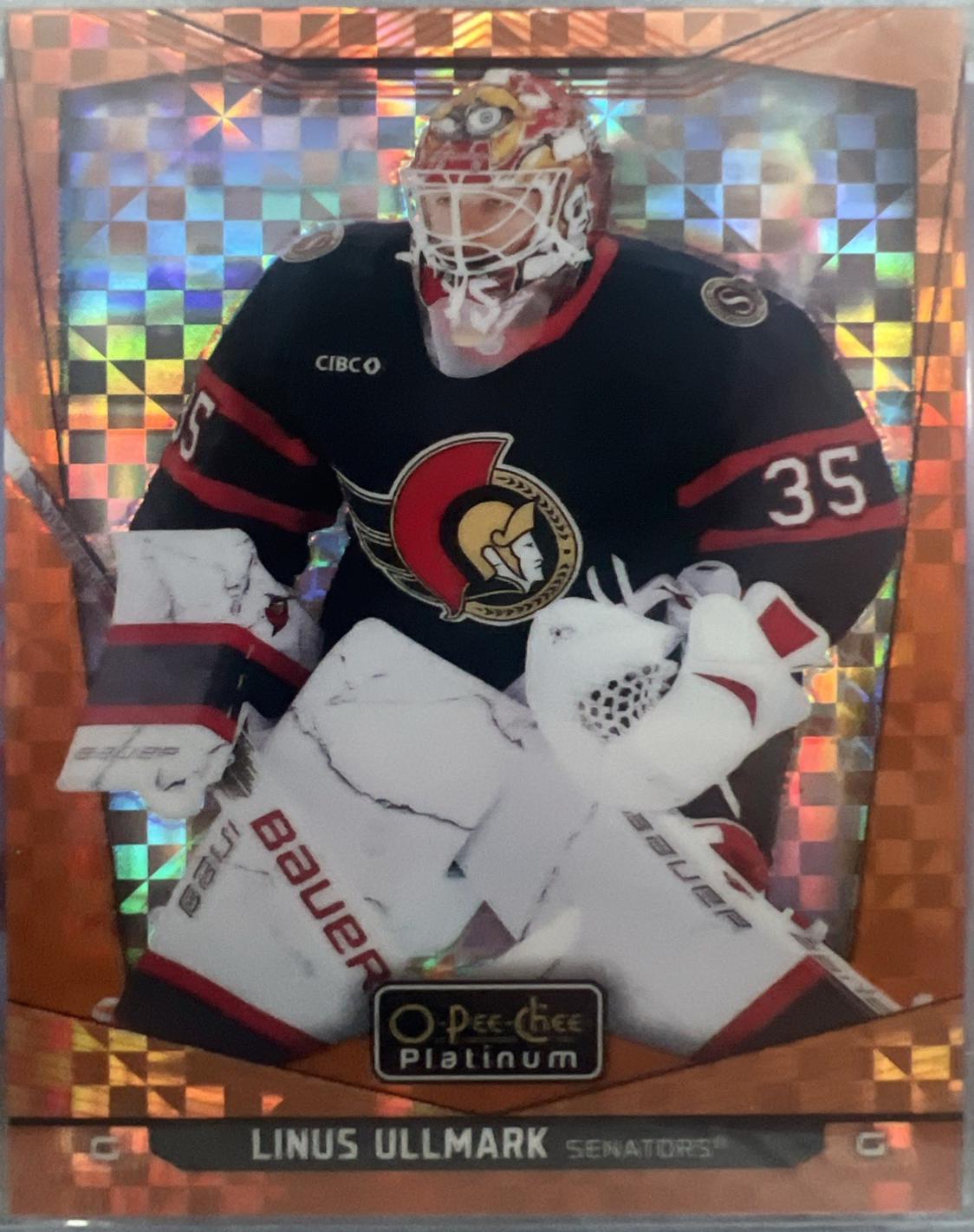 Linus Ullmark [Orange Checkers] #62