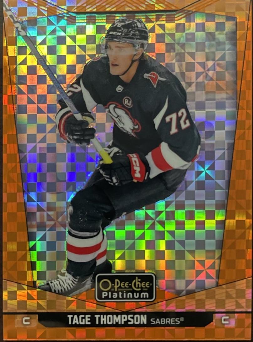 Tage Thompson [Orange Checkers] #4