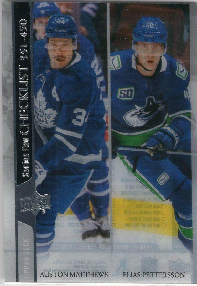 Auston Matthews, Elias Pettersson [Clear Cut] #450