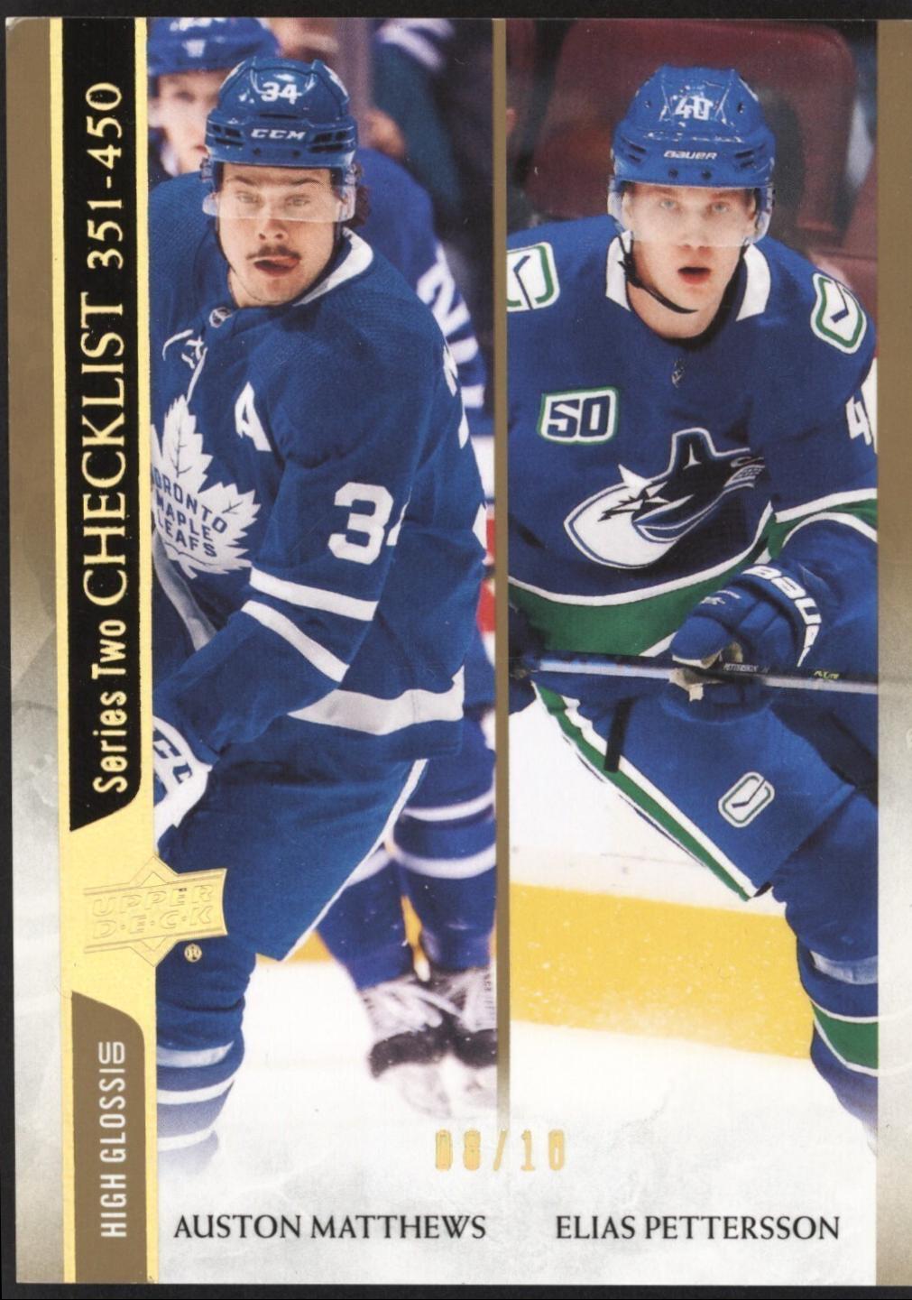 Auston Matthews, Elias Pettersson [High Gloss] #450