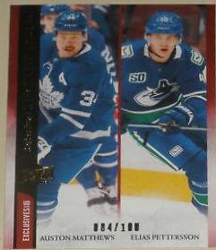 Auston Matthews, Elias Pettersson [UD Exclusives] #450