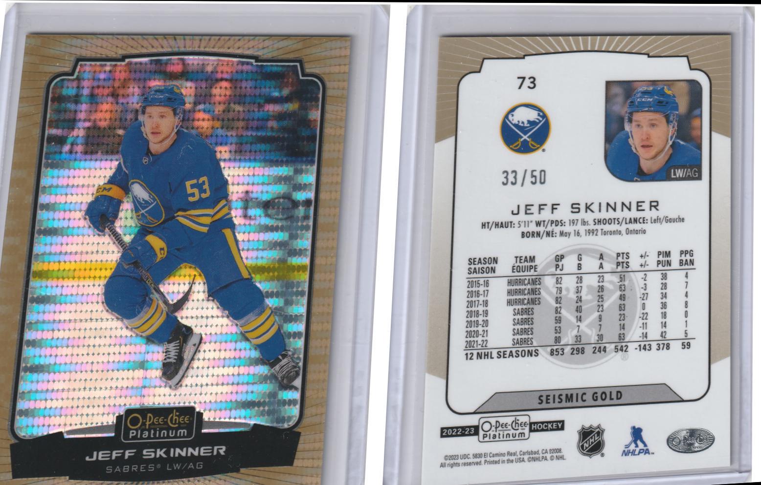 Jeff Skinner [Seismic Gold] #73