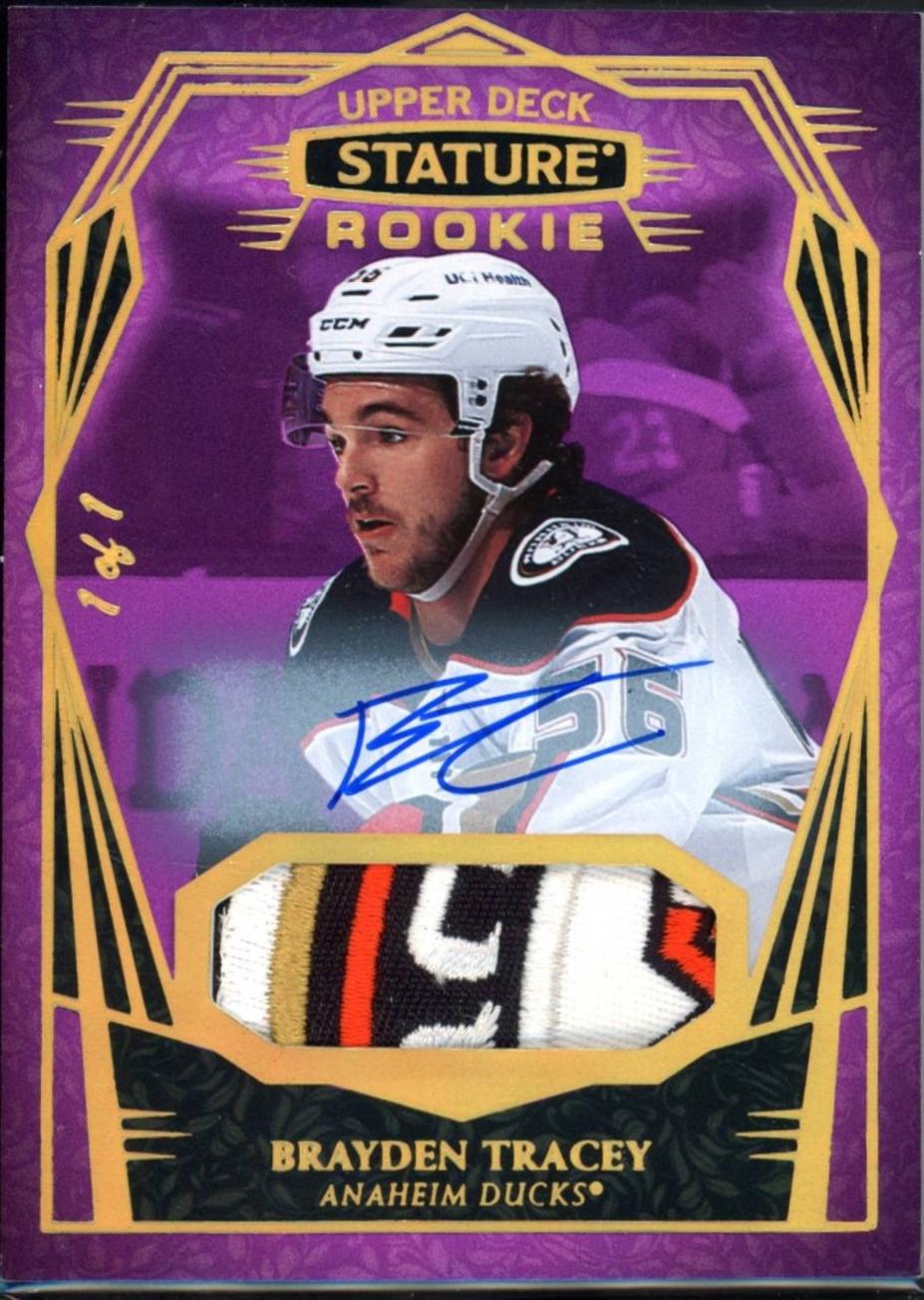Brayden Tracey [Design Variant Autograph Patch Purple] #184